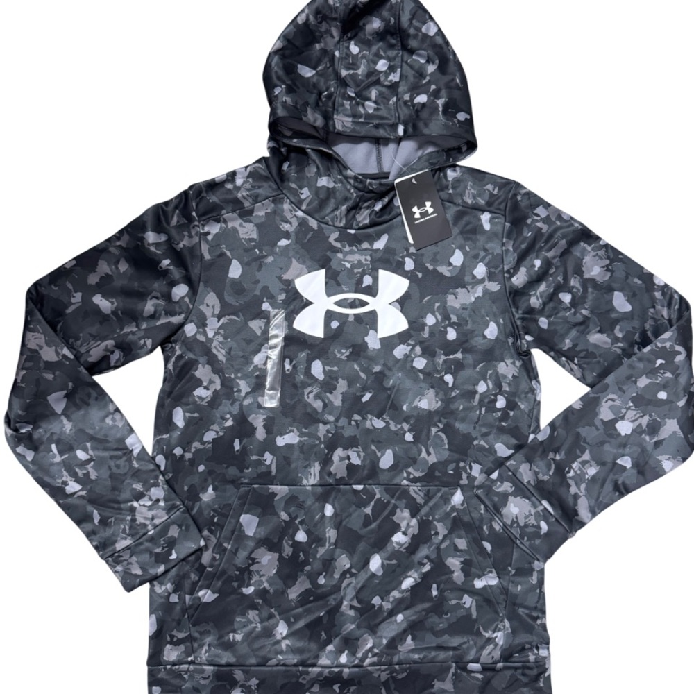 Under Armour Black and Gray Camo Hoodie